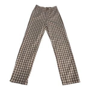 Brandy Melville Plaid Trousers Women’s XXS Brown Academia Eclectic Grandpa Pants